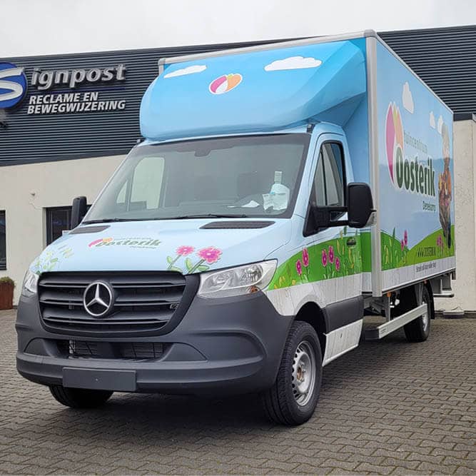 Oosterik bakwagen belettering
