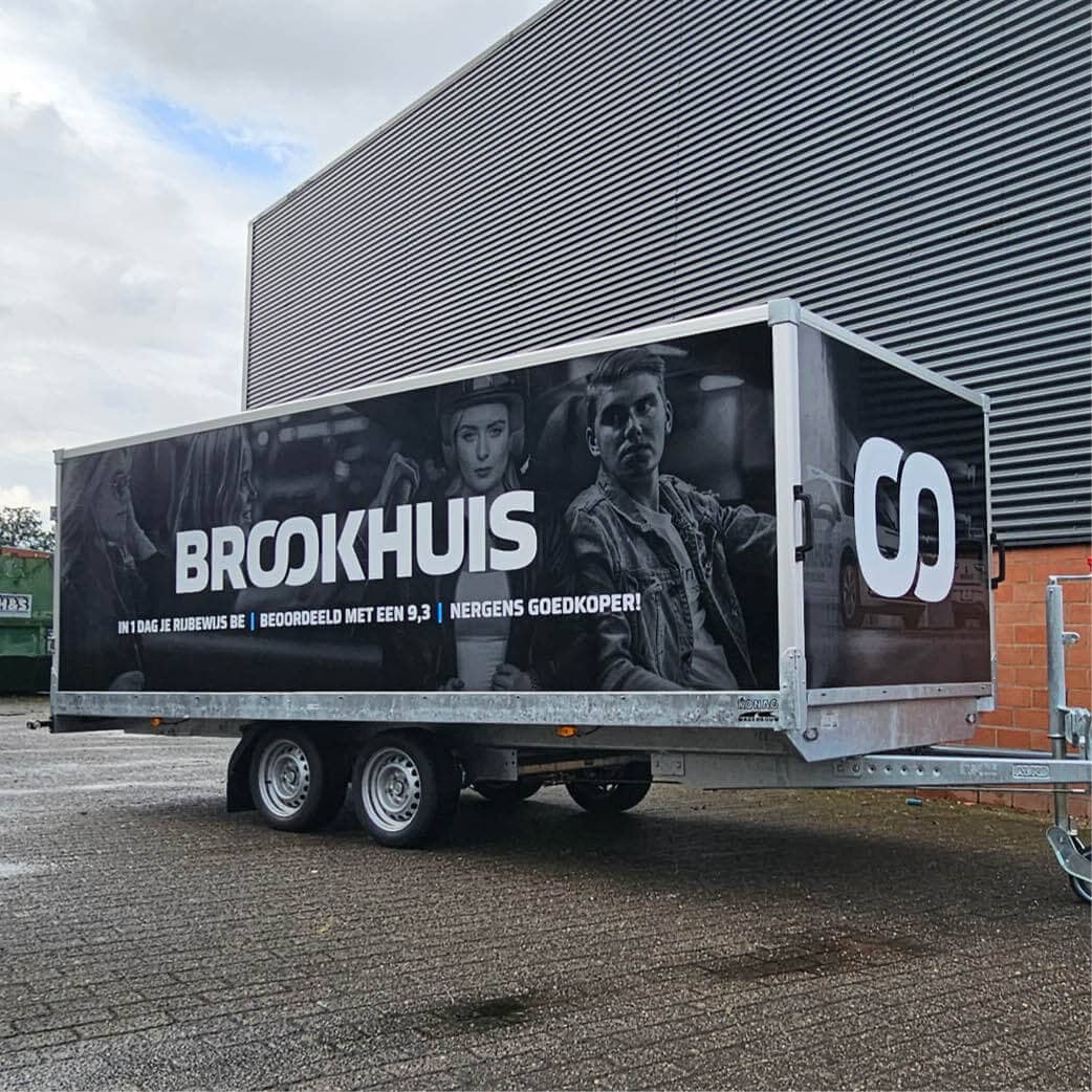 Brookhuis aanhanger belettering